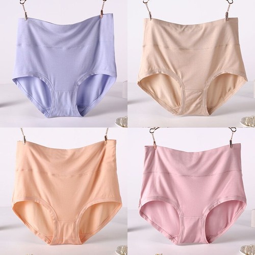 High Waist Plus Size Slip für Damen Bambusfaser Höschen Nahtlos Dessous - Bild 20 von 42