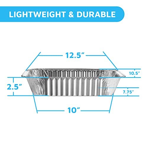 Alufolie Pfannen halbe Größe Bräter Chafing Pan | Großpackung 30 Stück ohne Deckel - Bild 3 von 8