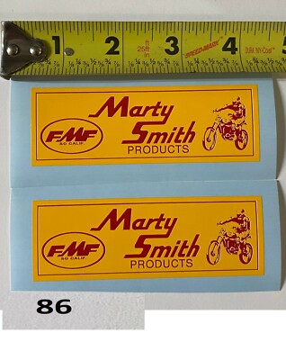 2! FMF Marty Smith stickers Vintage VMX CR RC 125 250 500 Works Bike HRC Racing