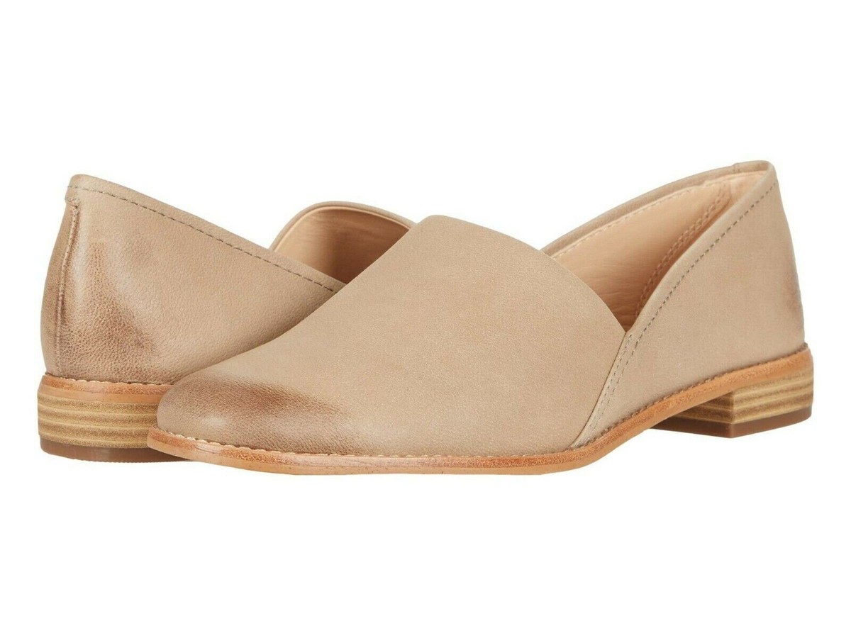 クラークスパンプス Clarks Z2709* Womens Sand Leather Pure Easy Slip On Comfort