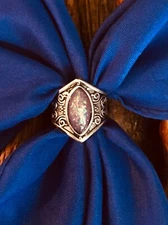 Stone Scarf Slide -Scarf or bandana Ring -Wild Rag  colored stone ring