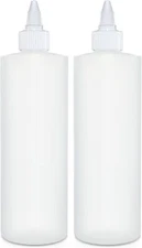 Condiment Squeeze Bottles, 16 OZ Empty Squirt Bottle with Twist Top Cap, Leak Pr