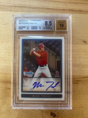 2009 Bowman Chrome Draft Mike Trout Auto BGS 8.5