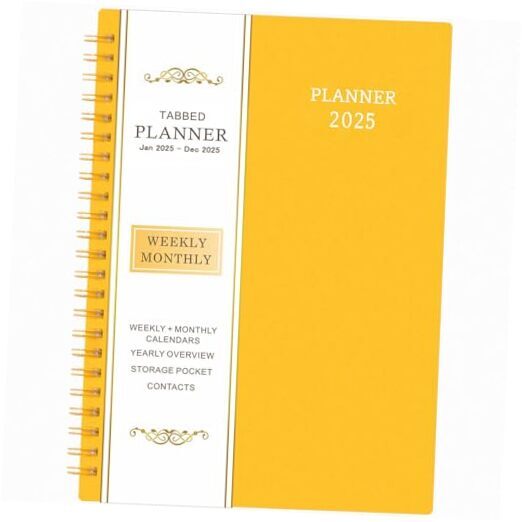 2025 Planner - Planner 2025, 2025 Planner Weekly and Monthly, January yellow