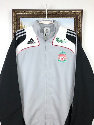 Vintage Adidas Liverpool Football Jacket Soccer Track Top Mens Zip