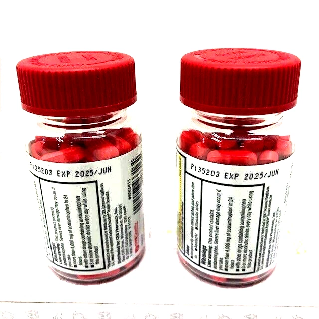 Tension Headache Relief Caplets Pain Reliever Aspirin Free 100 Ct 2-Pack 06/2025 - Image 2 of 2