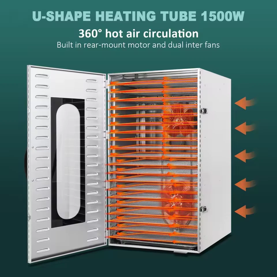 Commercial Food Dehydrator w/20 Trays - Stainless Steel for Fruit, Meat, etc - Image 3 of 4