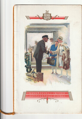 Speisekarte Norddeutscher Lloyd Dampfer ''Europa'', 16.Dezember 1931 Begrüßungsess