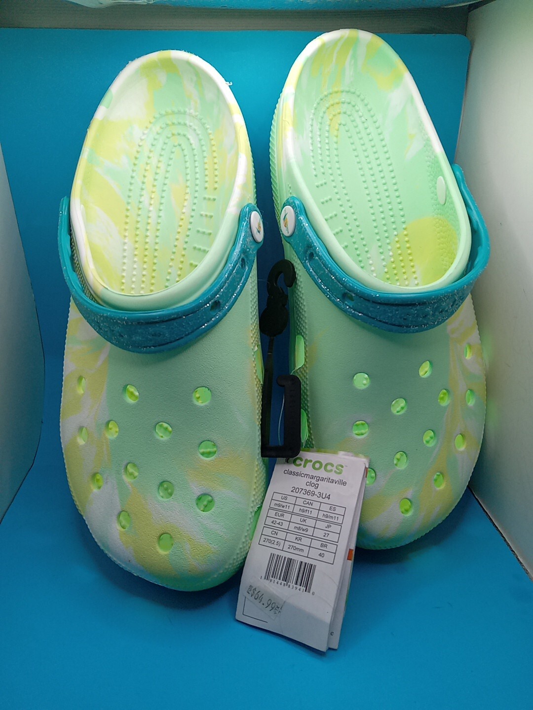 NWT Margaritaville Limited Edition Lime Zest Crocs Unisex Clog Men 9 Women 11