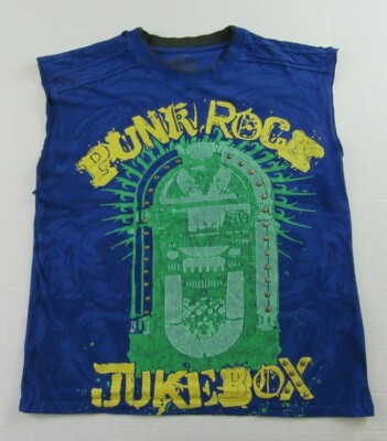 PUNK ROCK JUKEBOX Toxic Sounds Destroying Opposition Sleeveless T Shirt Sz L