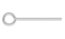 144 Silver Plated Brass 21 Gauge 1.5" Long Standard Eye Pins
