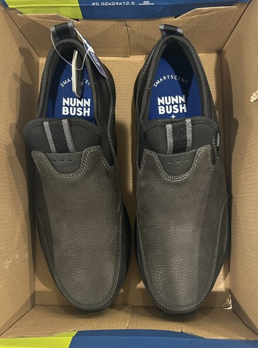 Nunn Bush Men's Excursion Moc Toe Slip-on Water Resistant boot. Charcoal- sz 9M - Picture 15 of 15
