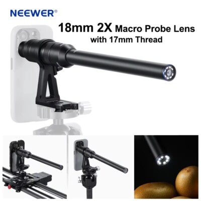 NEEWER 18mm 2x Macro Probe Phone Lens Wide Angle Close Up