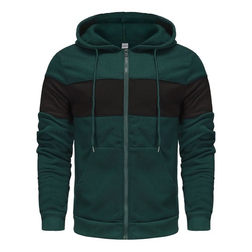 Mens Outdoor Hooded Long Sleeve Pullover Sports Color Block Drawstring Hoodies - Imagen 15 de 35