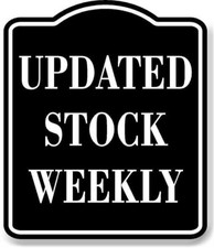 Updated Stock Weekly BLACK Aluminum Composite Sign