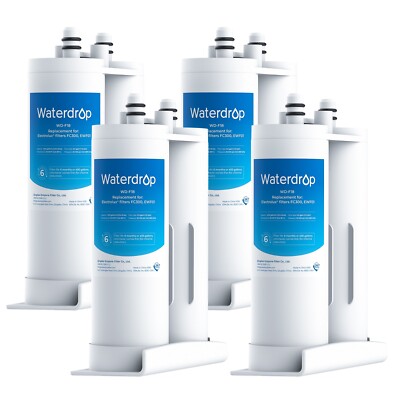 Waterdrop Replacement for EWF01 , FC-300, Refrigerator Water Filter, 4 Filters