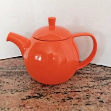 Forlife Orange Porcelain 4 Cup Teapot Excellent Condition
