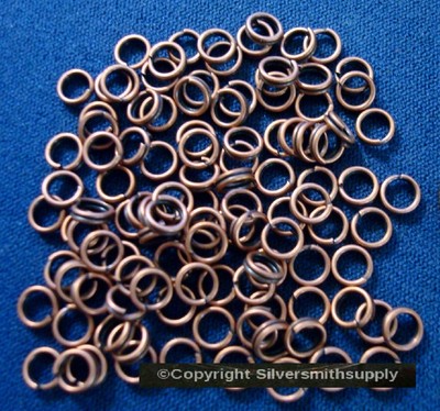 Split Ring Charm Attachment Rings 4mm Copper Plated Split Rings