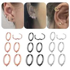 Small Hoop Earrings Cartilage Earrings for Women Cubic Zirconia Piercing Huggie