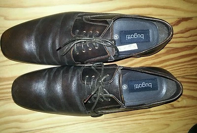 Top Bugatti   Herren Business Halb Schuhe Leder  Gr 41, Braun - Bild 1 von 4