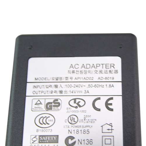 For Samsung S32E511C S24E510C S27E500C Monitor Power Aadapter Charger 14V 3A - Picture 4 of 6