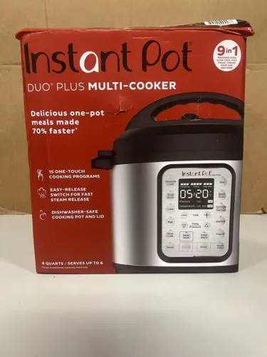 Instant Pot Duo Plus 60 1000W, 6 Quart,  9-in-1 Multi Cooker - 112-0156-01, READ