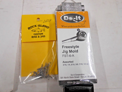 3528 Freestyle Jig Mold 3/16, 1/4, 5/16, 3/8, 7/16, 1/2 oz 100 Keepers included