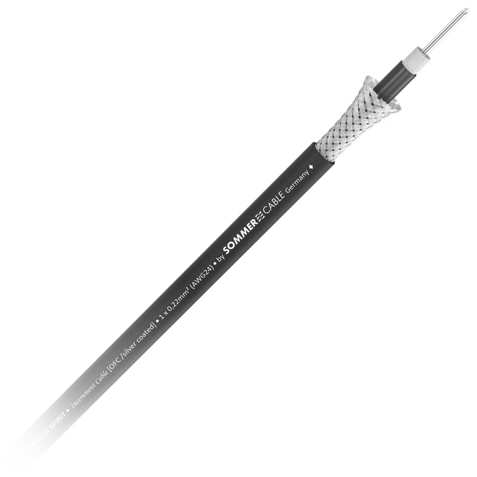 SOMMER CABLE 10m Highend Chitarre Connecteur Câble Argento Noisefree S13E-1000 - Immagine 2 di 4