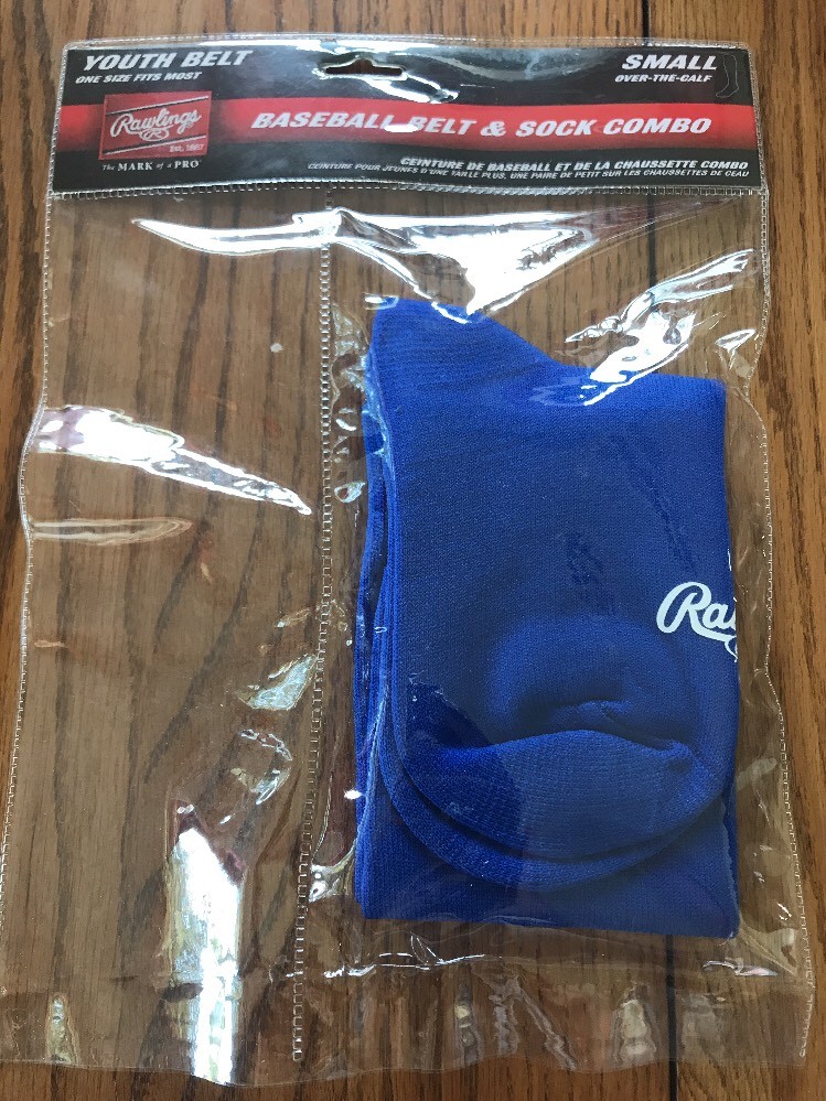 SAOLA Calzino da baseball Rawlings blu giovanile nuovo solo taglia small spedizione N 24h