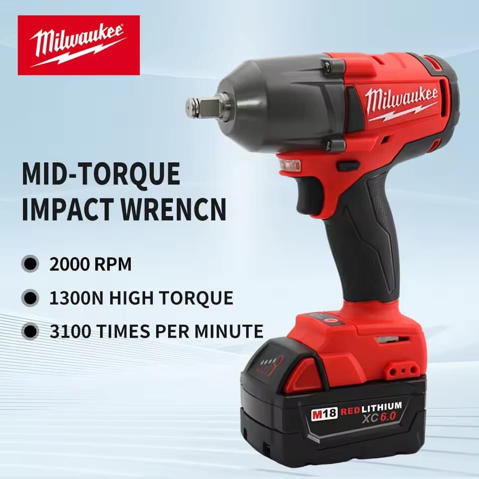 Milwaukee M18 FUEL 18V 1/2 in High Torque Impact Wrench with Friction Ring - Tool Only - Red