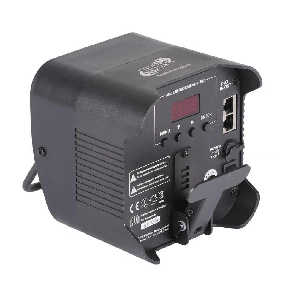 ETEC Akku LED Par Scheinwerfer E412 mit 4x12W RGBWA+UV UPLIGHT 94 DMX Deko BBP - Bild 3 von 4