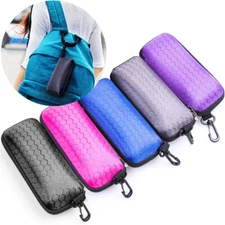 Hard Rectangle Zipper Case Eyewear Sunglasses Pouch Protector Box Holder with