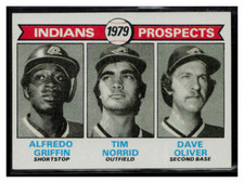 1979 Topps #705 Indians Prospects - Griffin / Norrid / Oliver
