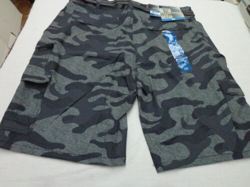 Short cargo hybride à ceinture extensible Iron Co gris camouflage taille 38 - Photo 3/7