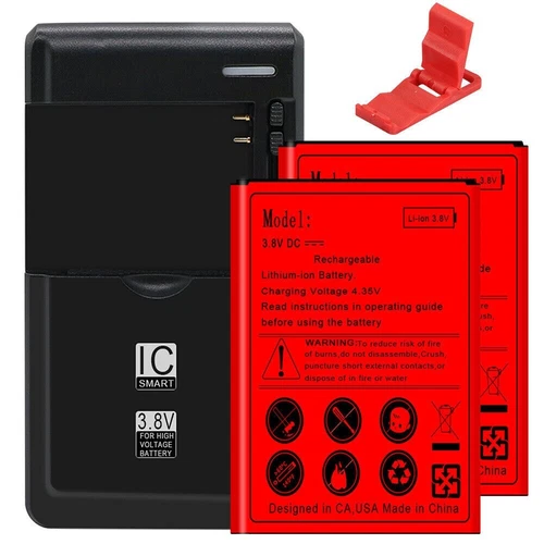 2x 3580mAh Battery+Universal Charger+Folding Bracket for Sprint LG Volt LS740P