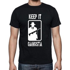 Keep it Gangsta Man Gun Suit Tie Tux T shirt tee