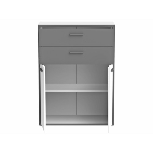 Arbeitszimmer Keijo 33 Weiß Wolfram Grey 7-teilig Bürozimmer Büro Schränke - Bild 8 von 12