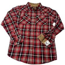 Legendary Whitetails Flannel Plaid size Small Shotgun Western Shirt Bullseye NEW