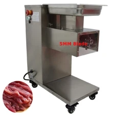 TECHTONGDA 110V 5mm Blade Meat Slicer Stainless Meat Cutting Machine 500kg/h