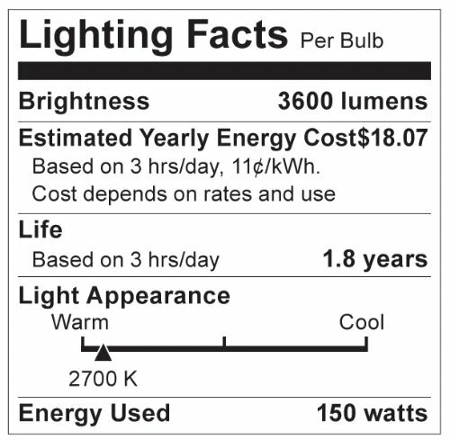 Satco S3479 1/Card 120V 250-Watt T10 Medium Base Light Bulb, Frosted - Image 4 of 4