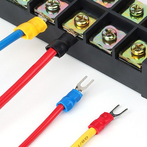 1000 × Blue 22-16 AWG #10 Stud Insulated Fork U Crimp Wire Terminal SV1.25-5S - Picture 7 of 8