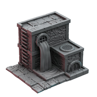 C27 -  NYC Sewers Pipe Plattform Terrain (40mm Marvel Crisis Protocol/ Heroclix)