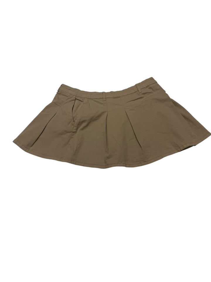 Cotton On Womens Size 12 Beige Micro Mini Pleated Chino Skirt Good Condition