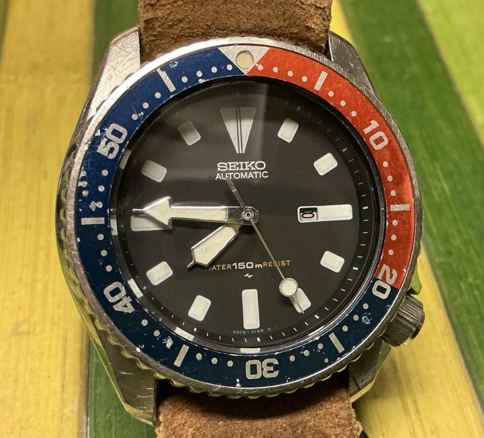 Seiko 4205-0152 “Pepsi” Diver 1980 – Automatico Vintage Funzionante Perfetto - Immagine 3 di 4