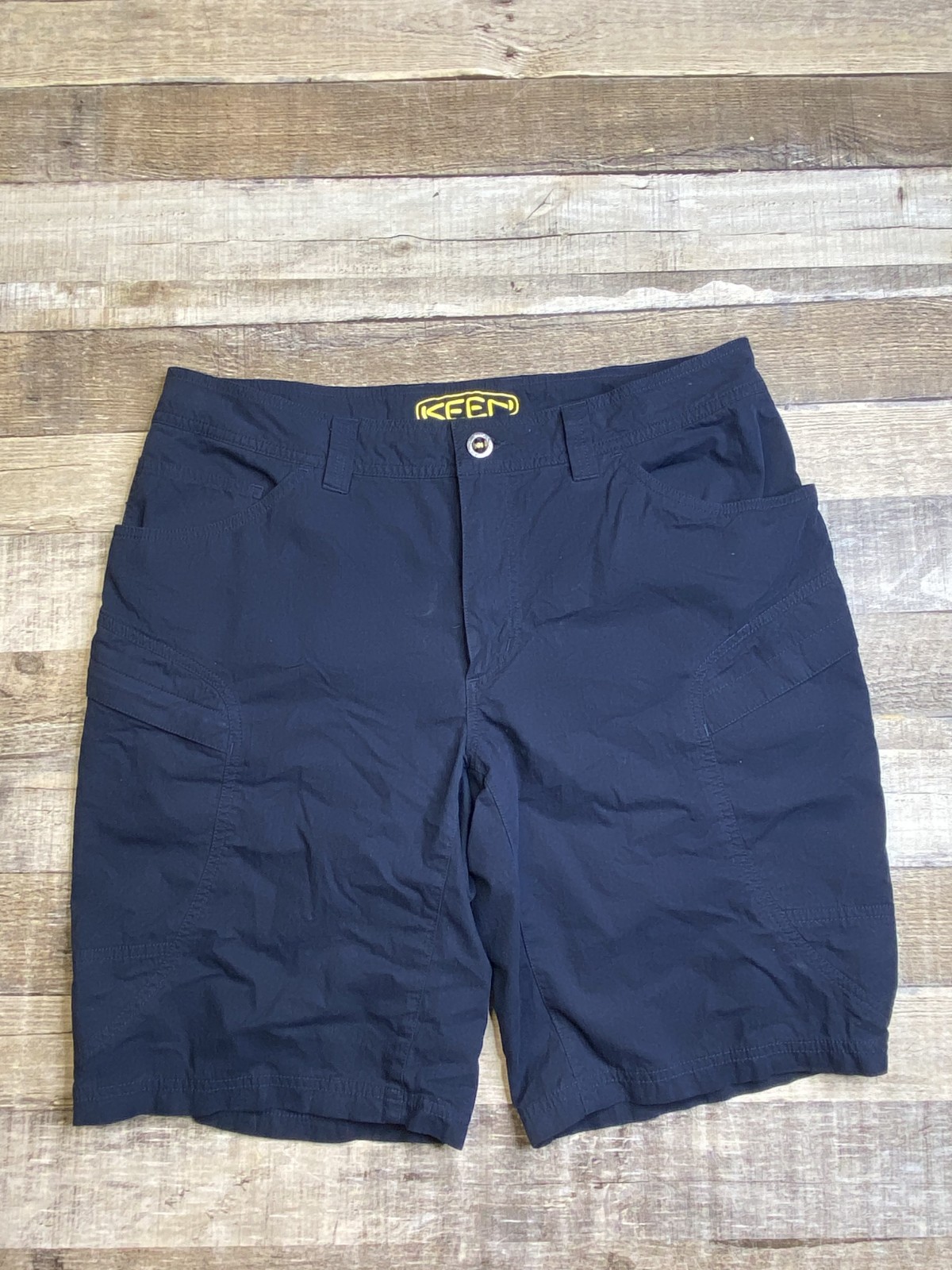 Keen Cargo Shorts Uomo 36 Relaxed Fit Cotone Nylon Outdoor Escursionismo Campeggio Blu 10"