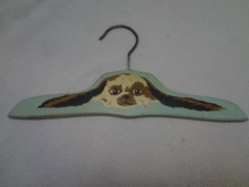 Vintage 1930's Chil's Coat Hanger with Painted Dog