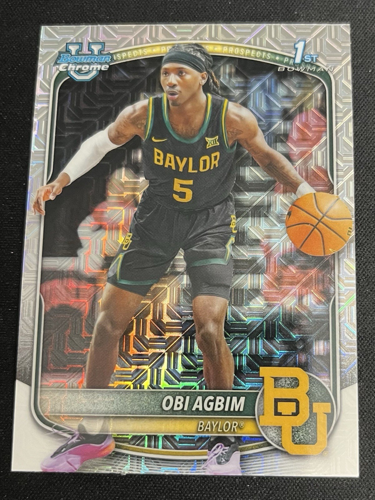 Obi Agbim BCP-9 - 2025-26 Bowman Chrome 1st Bowman - Mojo Refractor - Baylor