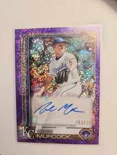 2025 Topps Chrome Update Noah Murdock Purple Speckle RC Auto /299 Rookie Royals