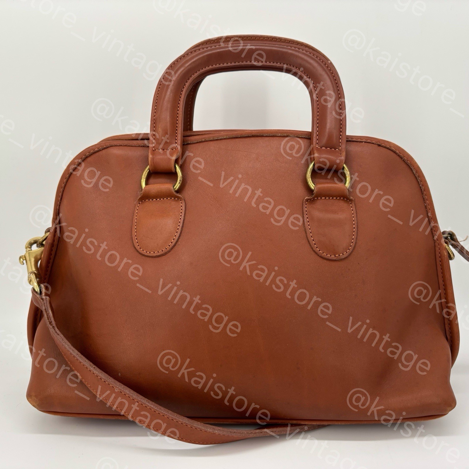 COACH Vintage Baxter Bag Leather Brown Authentic From Japan