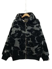 A BATHING APE Hoodie L Polyester BLK All Over Pattern 001ZPK801307 SHARK FULL ZI